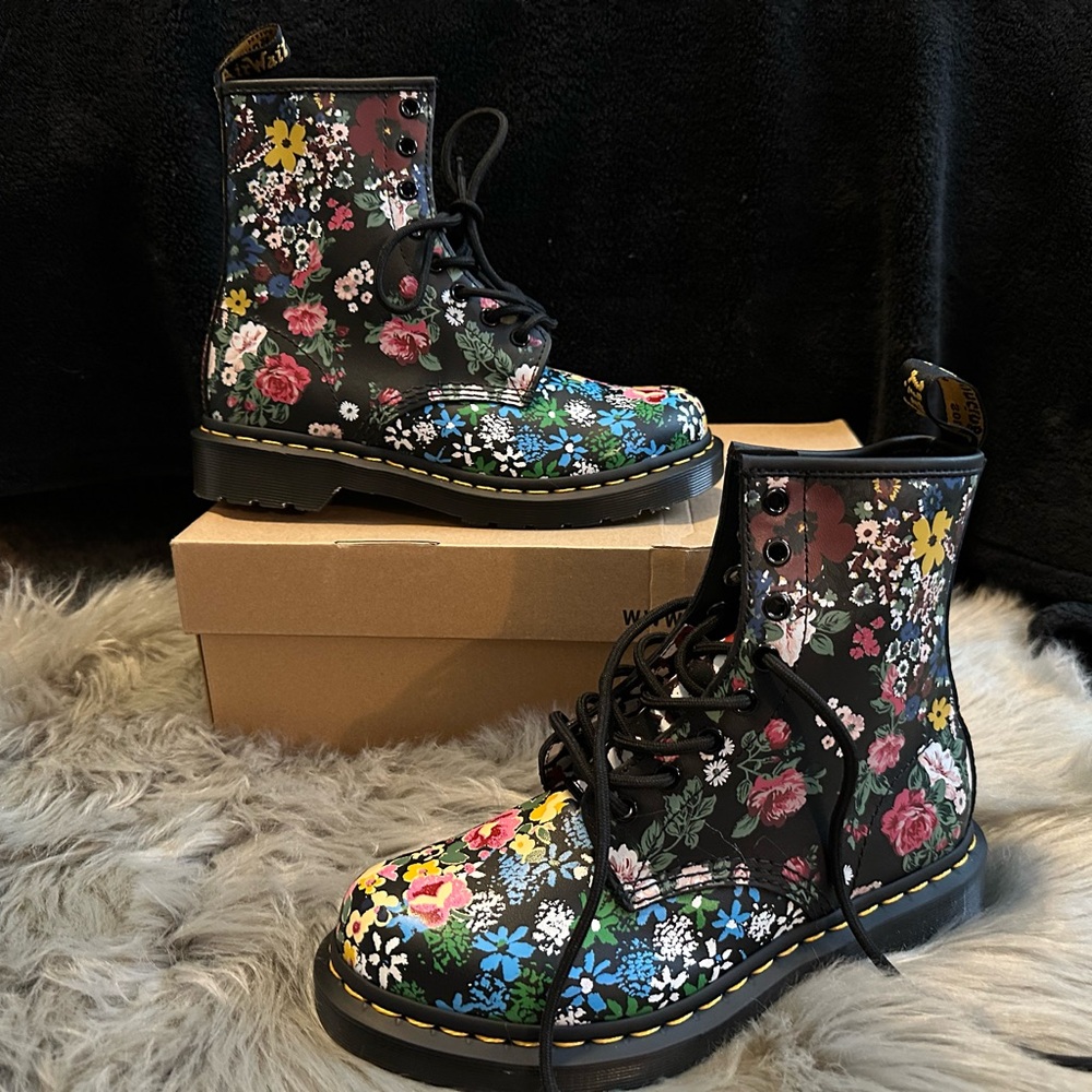 Brand New Dr Martens floral boot -